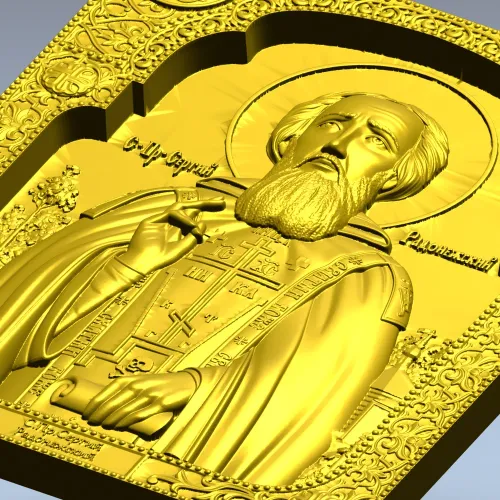 Преподобный Сергий Радонежский - 3D модель STL для ЧПУ