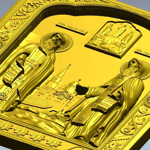 Saints Sergius and Herman - detailed STL 3D model for CNC