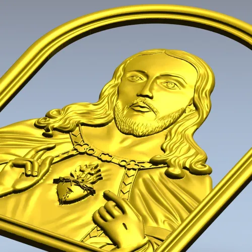Икона "Пресвятое Сердце" - 3D модель STL для ЧПУ