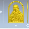 Икона "Пресвятое Сердце" - 3D модель STL для ЧПУ