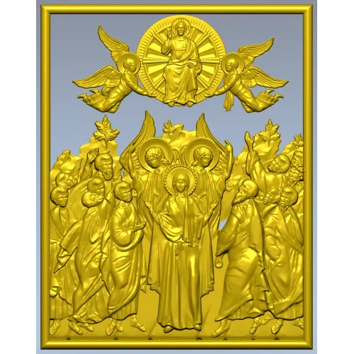 Assembly of New Martyrs - high-relief STL for CNC carving