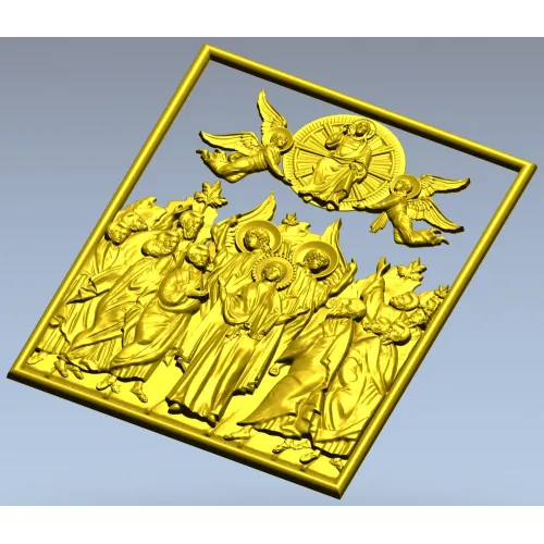 Assembly of New Martyrs - high-relief STL for CNC carving