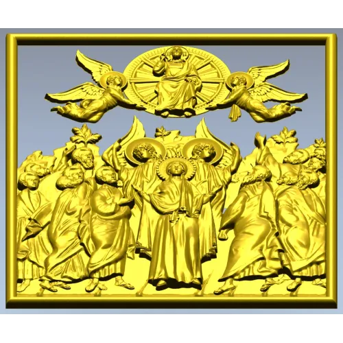 Assembly of New Martyrs - high-relief STL for CNC carving