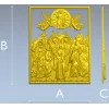 Assembly of New Martyrs - high-relief STL for CNC carving
