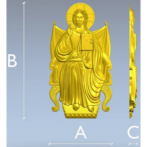 Спас Вседержитель - 3D модель STL для ЧПУ