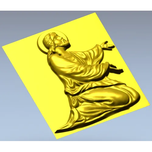 Спаситель в молитве - рельефная 3D модель STL для ЧПУ