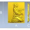 Спаситель в молитве - рельефная 3D модель STL для ЧПУ