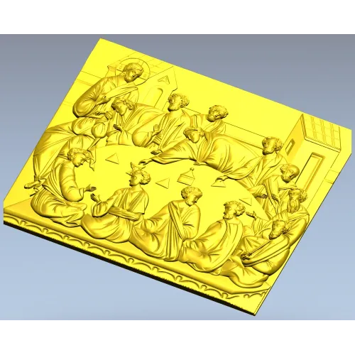 Тайная Вечеря - рельефная 3D модель в формате STL