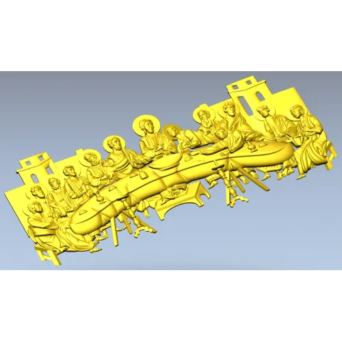Тайная Вечеря - рельефная 3D модель STL для ЧПУ