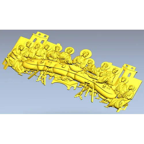 Тайная Вечеря - рельефная 3D модель STL для ЧПУ