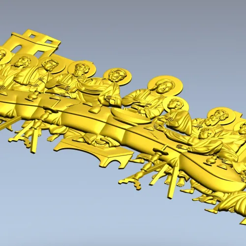 Тайная Вечеря - рельефная 3D модель STL для ЧПУ