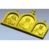 Тройник-киот с Христом, Богородицей и святителем - 3D модель STL для ЧПУ