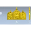 Тройник-киот с Христом, Богородицей и святителем - 3D модель STL для ЧПУ
