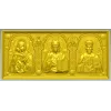 High-relief Icon Triptych STL - Theotokos, Christ Pantokrator, St. Nicholas