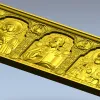 High-relief Icon Triptych STL - Theotokos, Christ Pantokrator, St. Nicholas
