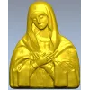 Theotokos "Tenderness" - STL 3D model for CNC bas-relief