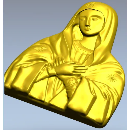 Theotokos "Tenderness" - STL 3D model for CNC bas-relief
