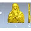 Theotokos "Tenderness" - STL 3D model for CNC bas-relief