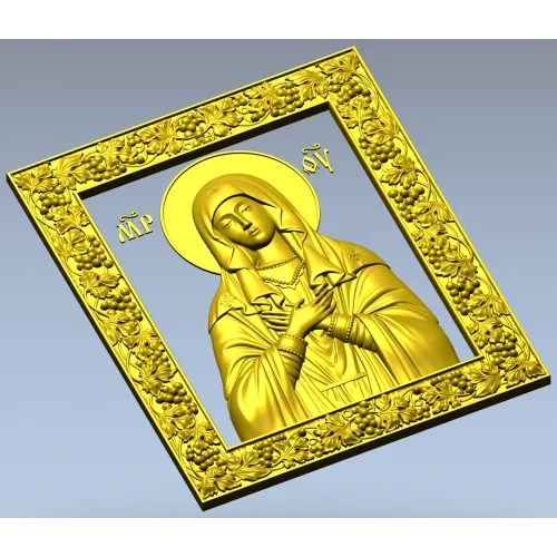 Virgin of Tenderness - high-relief STL 3D model for CNC
