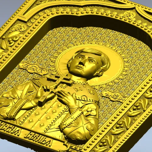Икона "Царевич Алексей" - STL 3D модель для ЧПУ