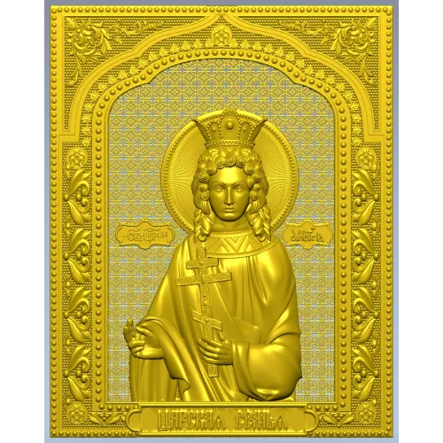 Tsarevna Anastasia - Icon Panel STL
