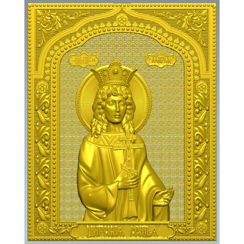 Tsarevna Maria - High-Relief Icon STL for CNC
