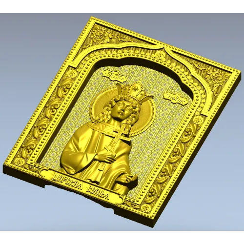 Tsarevna Maria - High-Relief Icon STL for CNC