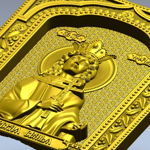 Tsarevna Maria - High-Relief Icon STL for CNC