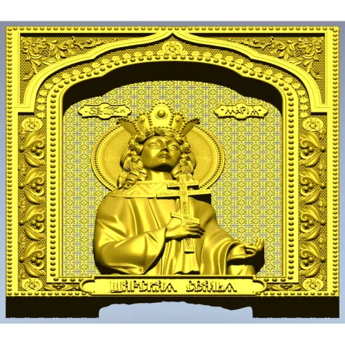 Tsarevna Maria - High-Relief Icon STL for CNC