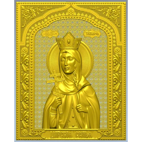 Princess Tatiana - detailed STL 3D icon relief for CNC