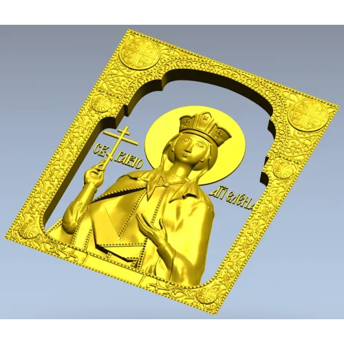 3D модель STL - Икона святой Елены для ЧПУ