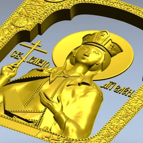 3D модель STL - Икона святой Елены для ЧПУ