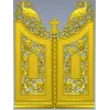 3D модель Царские врата для ЧПУ (STL) - ажурные створки с птицами и крестом