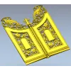 3D модель Царские врата для ЧПУ (STL) - ажурные створки с птицами и крестом
