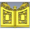 3D модель Царские врата для ЧПУ (STL) - ажурные створки с птицами и крестом