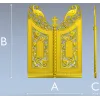 3D модель Царские врата для ЧПУ (STL) - ажурные створки с птицами и крестом