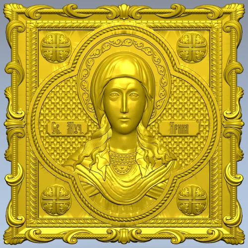 Martyr Irene - STL Icon Relief for CNC