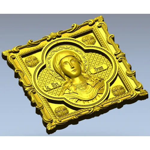 Martyr Irene - STL Icon Relief for CNC