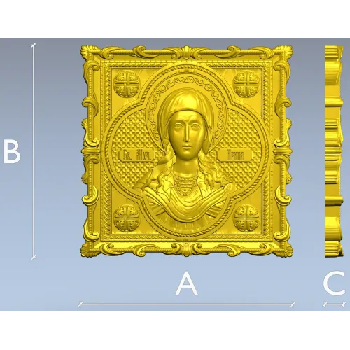 Martyr Irene - STL Icon Relief for CNC
