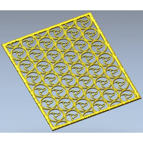 Spiral Trinity Panel - decorative STL 3D model for CNC
