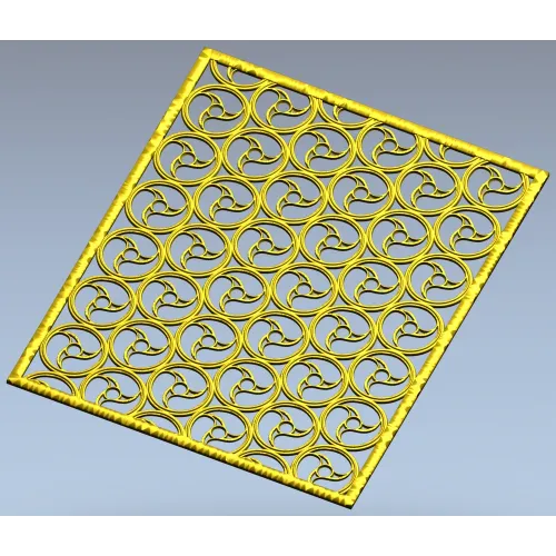 Spiral Trinity Panel - decorative STL 3D model for CNC