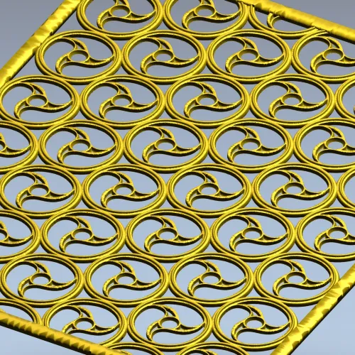 Spiral Trinity Panel - decorative STL 3D model for CNC