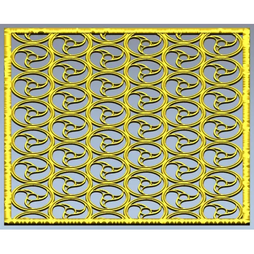 Spiral Trinity Panel - decorative STL 3D model for CNC