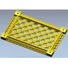 Декоративная решётка с ромбическим узором и розетками - 3D модель STL для ЧПУ