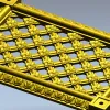 Декоративная решётка с ромбическим узором и розетками - 3D модель STL для ЧПУ