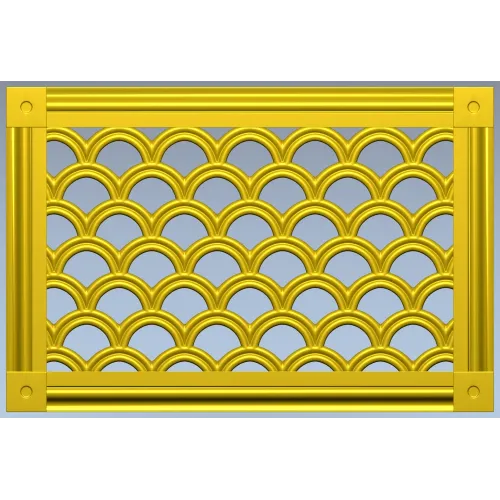 Scallop Lattice Panel - STL 3D model for CNC routing
