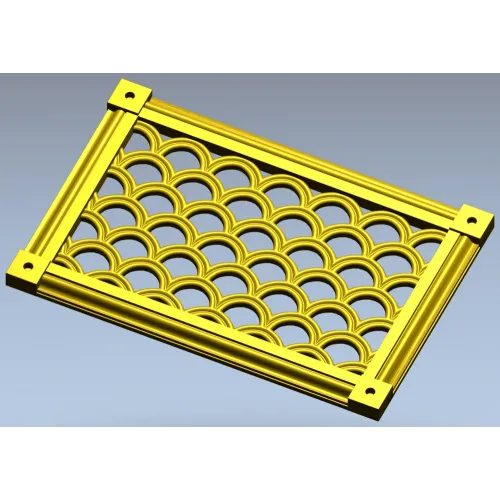 Scallop Lattice Panel - STL 3D model for CNC routing
