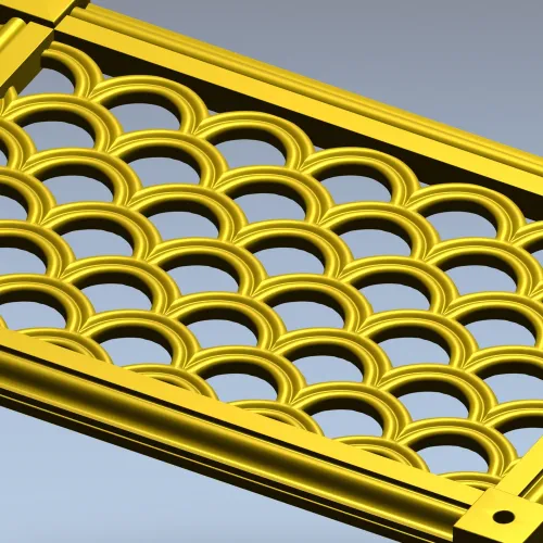 Scallop Lattice Panel - STL 3D model for CNC routing