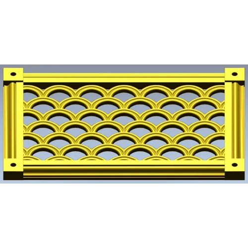 Scallop Lattice Panel - STL 3D model for CNC routing