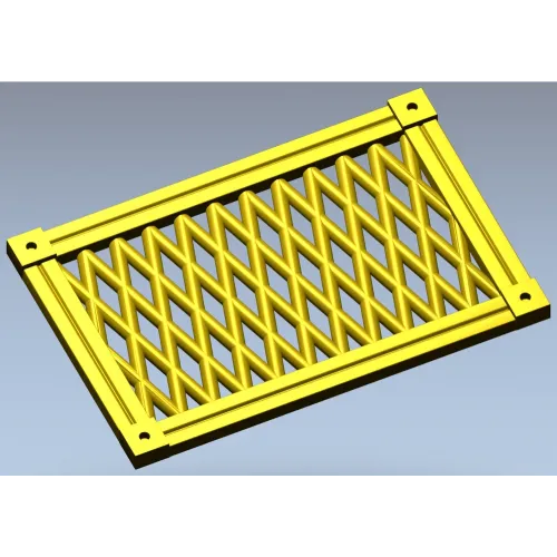 Diamond Lattice Grille - STL 3D Model for CNC